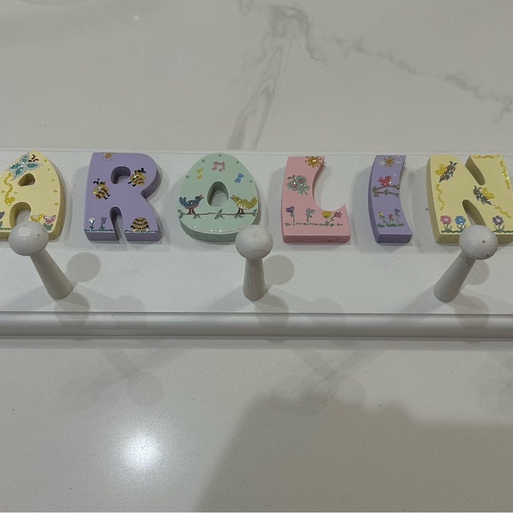 “Caroline” Colorful Name Wall Hooks